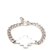 Marcelo Burlon Bracciale CMOA013E20MET001 - SanShopLuxury - -50%, 2020, Argento, Autunno/Inverno, Bracciale, Continuativo, FW20, Gioielleria, Marcelo Burlon, Nero, Outlet, Primavera/Estate, Unica, Uomo