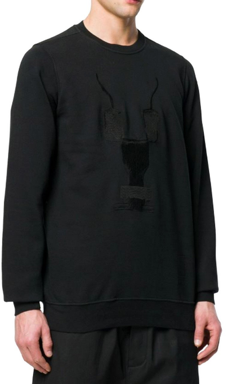 Rick Owens Drkshdw Felpa DU18S3270 FEMB - SanShopLuxury - -50%, 2018, Abbigliamento, Autunno/Inverno, Continuativo, Felpa, Girocollo, M, Nero, Outlet, Primavera/Estate, Rick Owens Drkshdw, S, SS18, Uomo