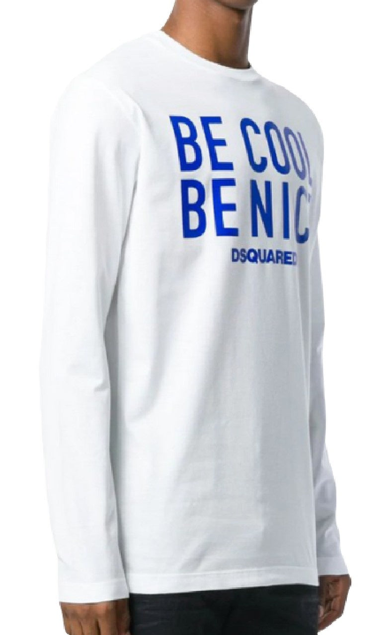 Dsquared2 T-Shirt S71GD0670 - SanShopLuxury - -50%, 2018, Abbigliamento, Bianco, Dsquared2, Manica lunga, Outlet, Primavera/Estate, SS18, T-Shirt, Uomo, XL