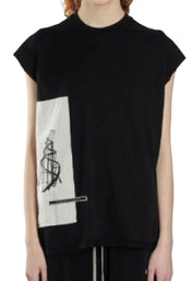 Rick Owens Drkshdw T-Shirt DS19S4120/RNEP1 09 - SanShopLuxury - -50%, 2019, Abbigliamento, Donna, L, Nero, Outlet, Primavera/Estate, Rick Owens Drkshdw, SS19, T-Shirt, Ultimo