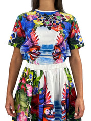 Dsquared2 T-Shirt S73NC0453 001S - SanShopLuxury - -70%, 2016, 38, 40, Abbigliamento, Donna, Dsquared2, Multicolore, Outlet, Primavera/Estate, SS16, T-Shirt