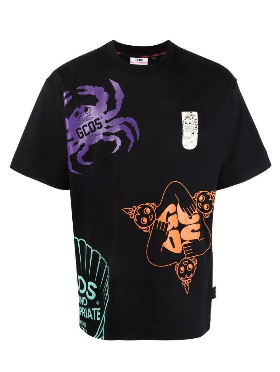 Gcds T-Shirt SS22M130103 02 - SanShopLuxury - 2022, Abbigliamento, Gcds, Nero, Outlet, Primavera/Estate, S, SS22, T-Shirt, Ultimo, Uomo