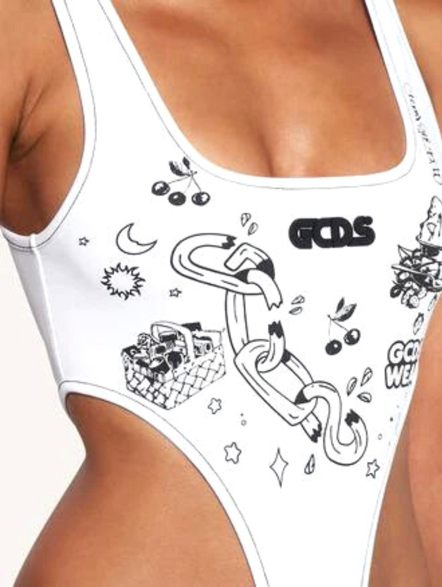 Gcds T-Shirt Body SS21W020160/01 - SanShopLuxury - -50%, 2021, Abbigliamento, Bianco, Donna, Gcds, L, Outlet, Primavera/Estate, SS21, T-Shirt Body, Ultimo