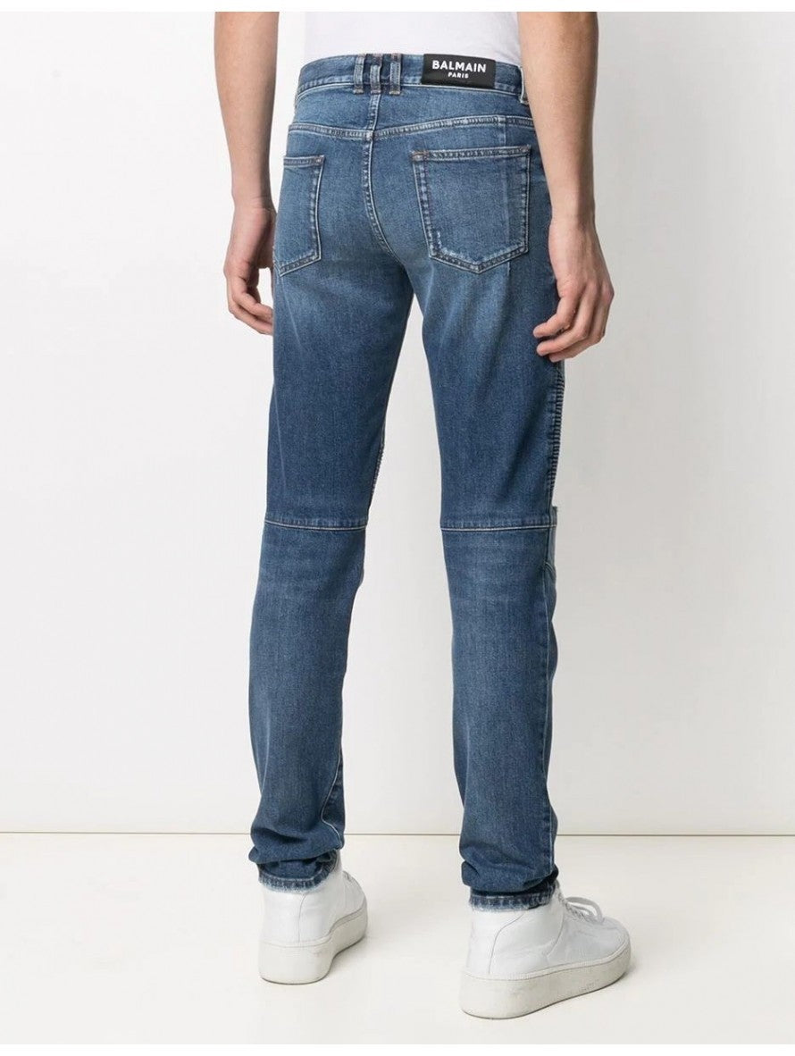 Balmain Jeans VH1MH005031D/6AA - SanShopLuxury - -50%, 2021, 46, 48, 52, Abbigliamento, Autunno/Inverno, Balmain, Blu, Continuativo, Jeans, Outlet, Primavera/Estate, SS21, Uomo