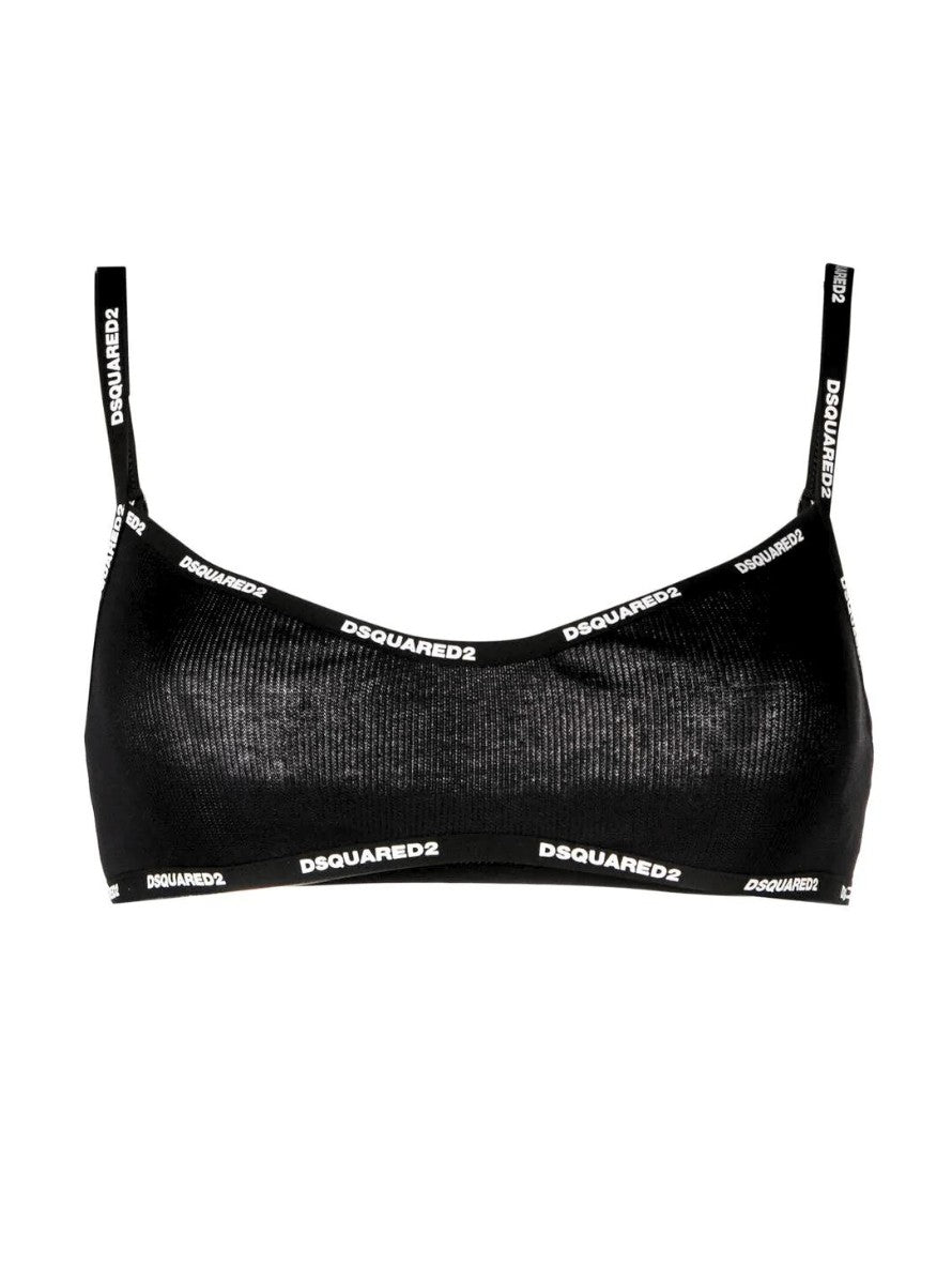Dsquared2 Reggiseno D8RG44340 - SanShopLuxury - 2023, Autunno/Inverno, Continuativo, Donna, Dsquared2, Idoneo, II, III, Intimo, Nero, Outlet, Primavera/Estate, Reggiseno, SS23, Top, V