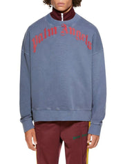 Palm Angels Felpa PMBA026R21FLE0064625 - SanShopLuxury - -50%, 2021, Abbigliamento, Autunno/Inverno, Blu, Continuativo, Felpa, Girocollo, L, M, Outlet, Palm Angels, Primavera/Estate, S, SS21, Uomo, XL, XS