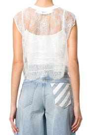 Off-White T-Shirt OWAC013R187570270101 - SanShopLuxury - -50%, 2018, 38, 40, 42, Abbigliamento, Bianco, Donna, Off-White, Outlet, Primavera/Estate, SS18, T-Shirt