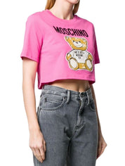 Moschino T-Shirt DV07070440 - SanShopLuxury - -50%, 2019, Abbigliamento, Donna, Moschino, Nero, Outlet, Primavera/Estate, Rosa, S, SS19, T-Shirt, XS, XXS